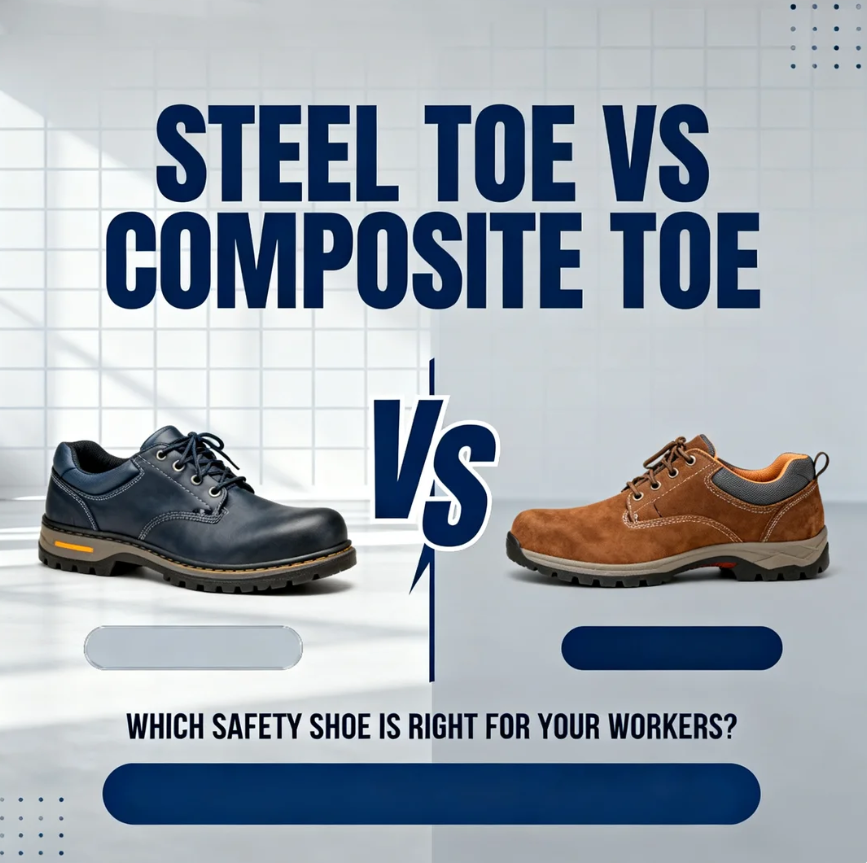 Steel Toe vs Composite Toe Safety Shoes: Which One Is Better for Your Workforce? Steel Toe vs Composite Toe Safety Shoes: Which One Is Better for Your Workforce?